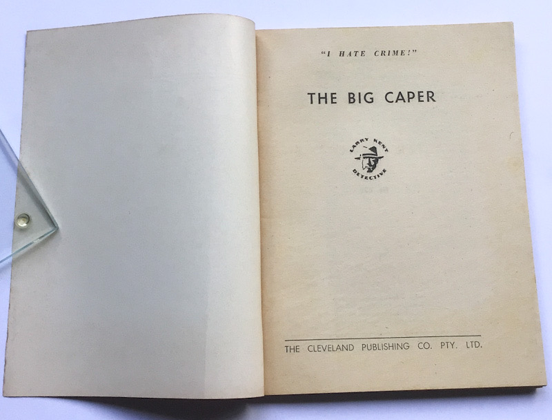 Larry Kent The Big Caper Australian Detective paperback book No639